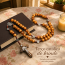 Pelúcia Jesus Abraço de Fé + Terço Bento (Brinde)